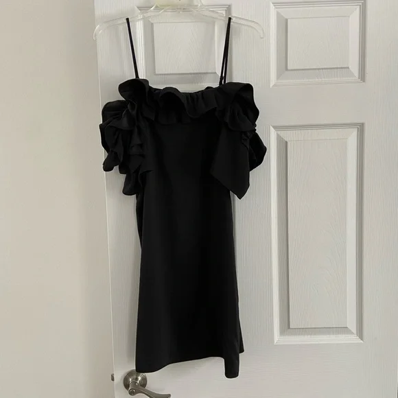 ASOS Ruffle Cold Shoulder cami mini dress - Picture 5 of 8